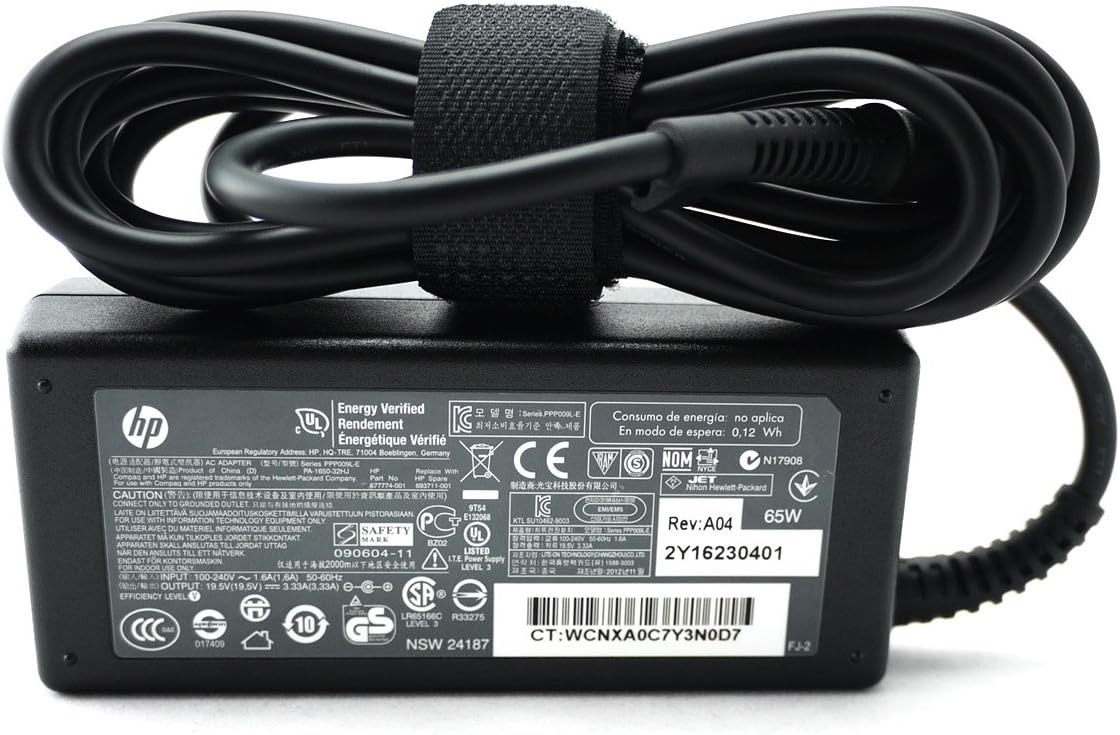 Original HP 65W 19.5V 3.34A Big Pin Charger – Genuine Adapter