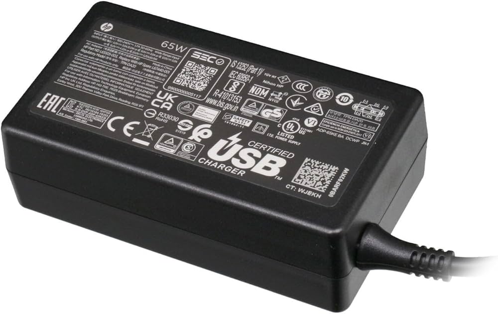 Original HP 65W USB Type-C 20V 3.25A Laptop Charger – Genuine Adapter