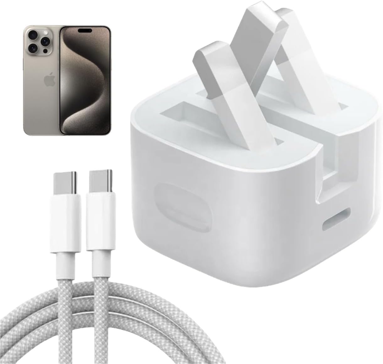 Original iphone 16 pro max 35W Adapter + 2m usb type c  to usb type c cable, 6 months warranty