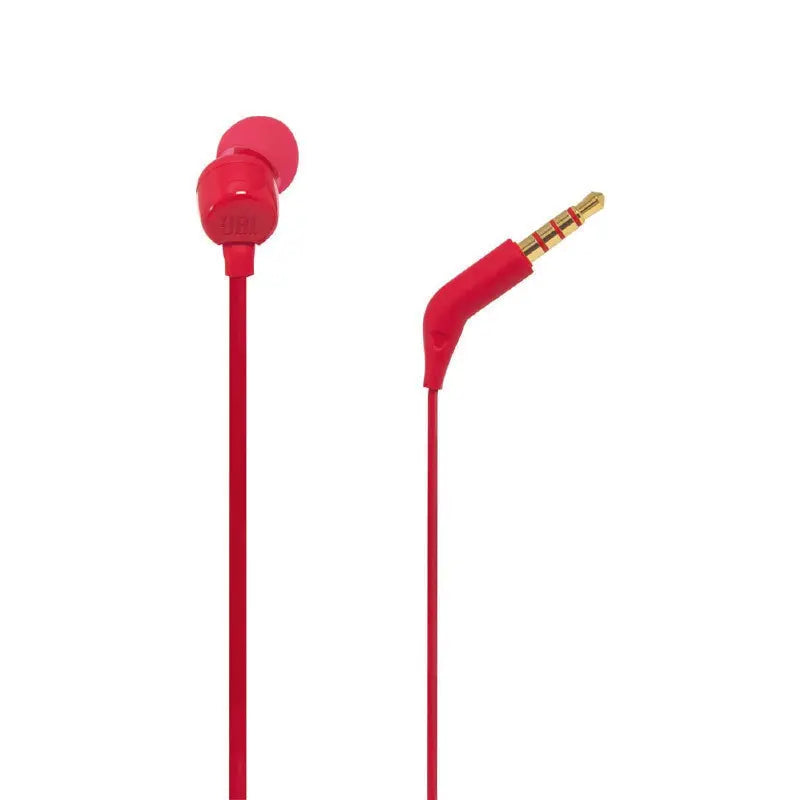 JBL Tune 110 red earphones for travel and daily use
