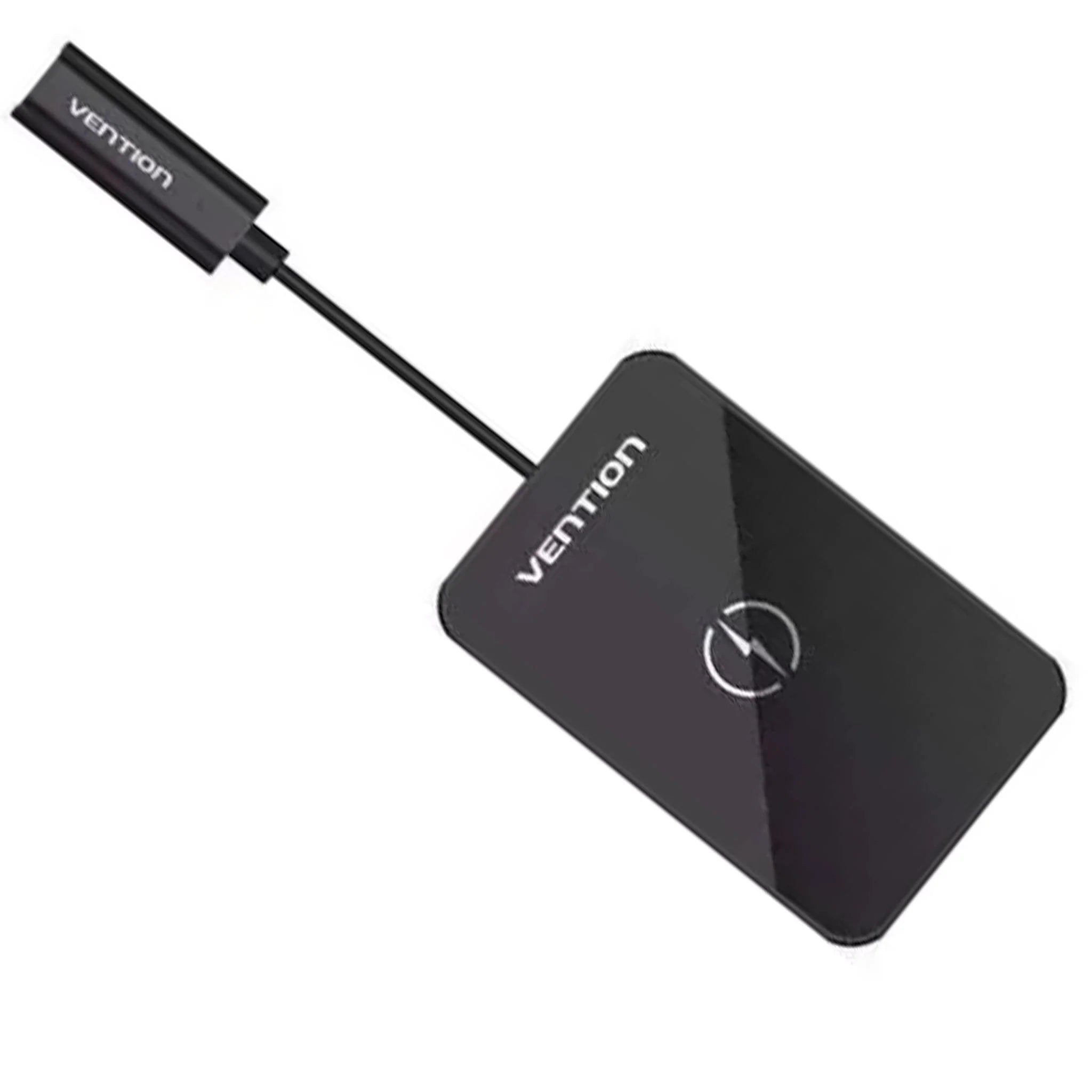 Vention Wireless Charger 15W Ultra-thin Mirrored Surface – Black